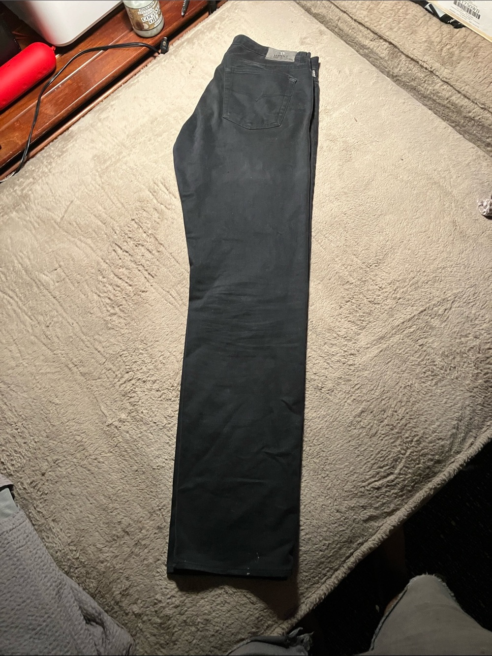 Versace Men's Slim Straight Jeans in Black
